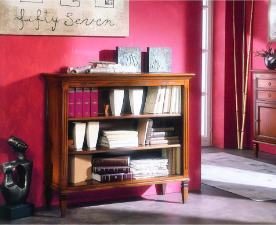 MOBILI-2G---LIBRERIA-CLASSICA-IN-LEGNO-3-VANI-FINITURA-BASSANO-L.110-P.41-H.100H
