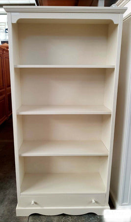 MOBILI-2G---LIBRERIA-CLASSICA-IN-LEGNO-BIANCO-cm94x36x189H
