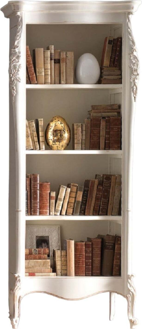MOBILI-2G---LIBRERIA-CLASSICA-IN-LEGNO-LACCATO-BIANCO-L.82-P.50-H.203