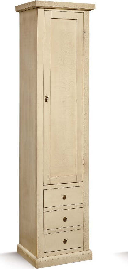MOBILI-2G---LIBRERIA-COLONNA-1-PORTA-LEGNO-AVORIO-PATINATO-45X41X187