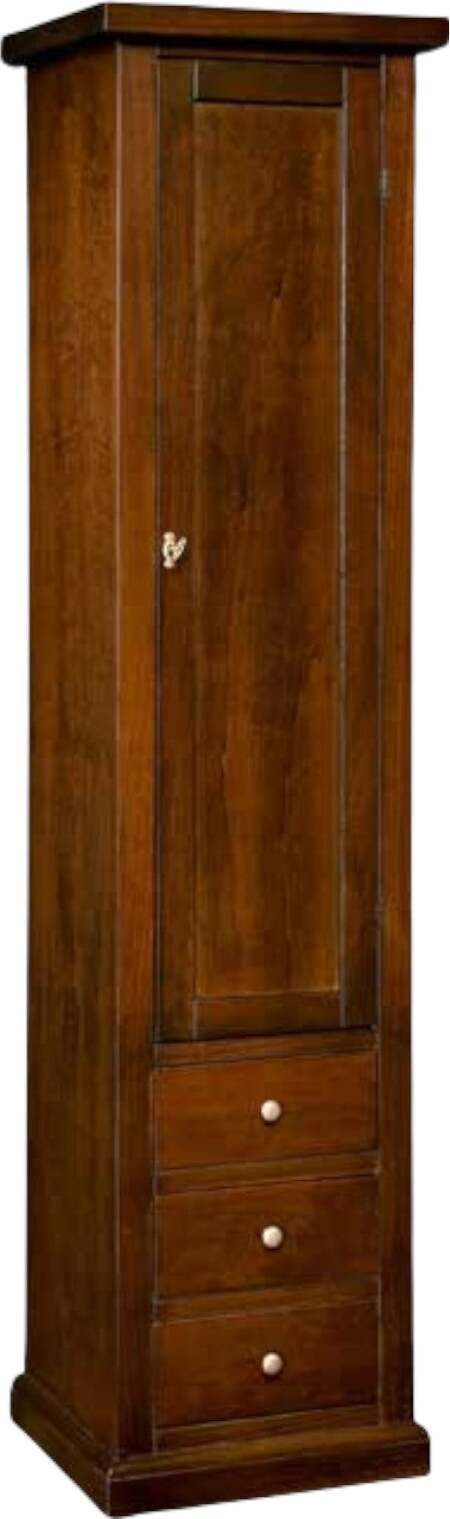 MOBILI-2G---LIBRERIA-COLONNA-ARTE-POVERA-LEGNO-1-PORTA-TINTA-NOCE-45X41X187