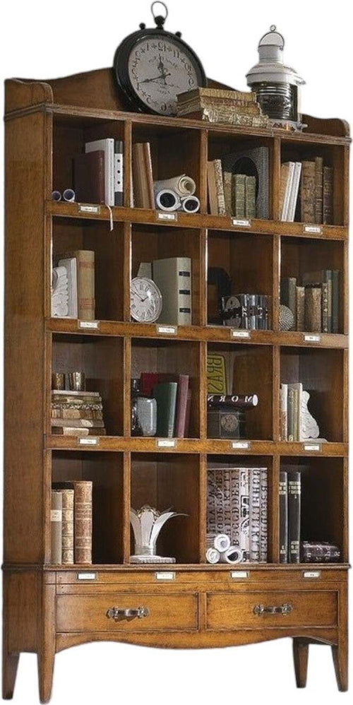 MOBILI-2G---LIBRERIA-DIRETTORIO-16-VANI-IN-LEGNO-BASSANO-122X31X219