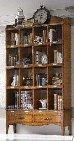 MOBILI-2G---LIBRERIA-DIRETTORIO-16-VANI-IN-LEGNO-BASSANO-122X31X219