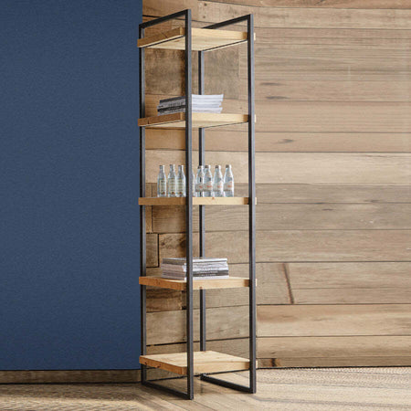 MOBILI-2G---LIBRERIA-INDUSTRIAL-CORTINA-IN-LEGNO-MASSELLO-DI-ABETE-50X45X205