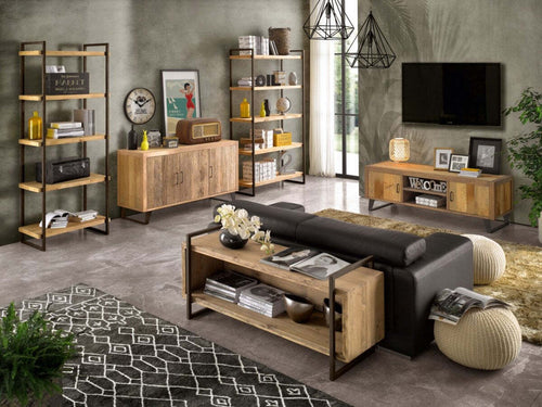 MOBILI-2G---LIBRERIA-INDUSTRIAL-CORTINA-IN-LEGNO-MASSELLO-DI-ABETE-80X45X205