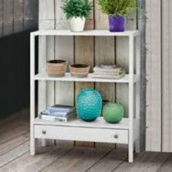 MOBILI-2G---LIBRERIA-LACCATA-BIANCA-CON-CASSETTO-90X32X105