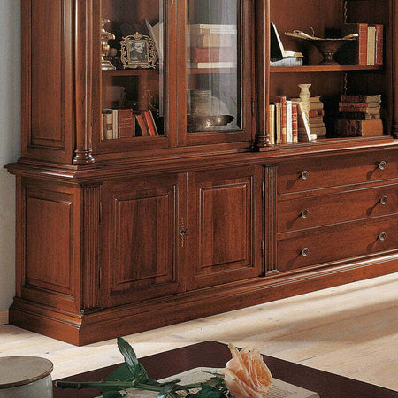 MOBILI-2G---LIBRERIA-STUDIO-CLASSICA-IN-LEGNO-BASSANO-306X56X240
