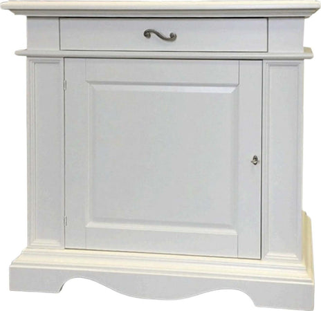 MOBILI-2G---MADIA-CLASSICA-IN-LEGNO-1-PORTA-1-CASSETTO-BIANCO-117X55X115