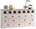 MOBILI-2G---MADIA-CREDENZA-12-CASSETTI-IN-LEGNO-BIANCO-OPACO-L.180-P.40-H.90