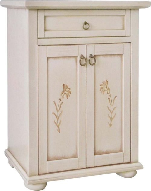 MOBILI-2G---MADIA-CREDENZA-2-PORTE-1-CASSETTO-AVORIO-PATINATO-L.64-P.32-H.81