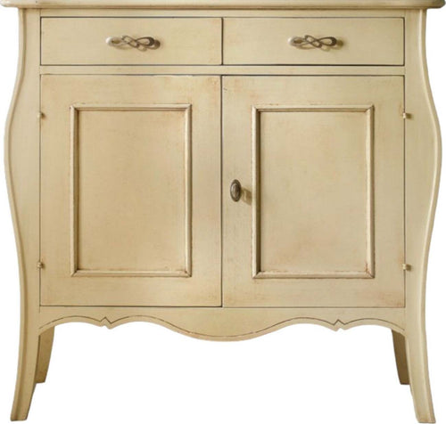 MOBILI-2G---MADIA-CREDENZA-2-PORTE-2-CASSETTI-IN-LEGNO-AVORIO-PATINATO-L.105-P.50-H.100
