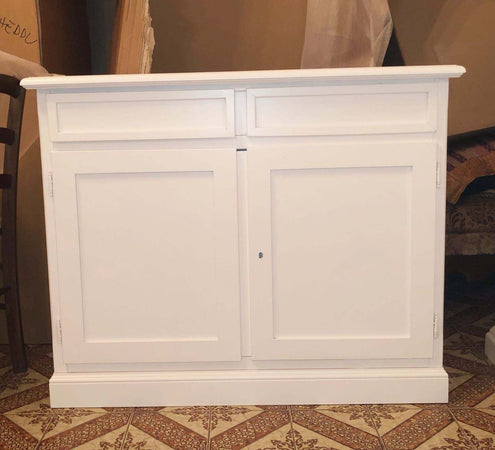 MOBILI-2G---MADIA-CREDENZA-2-PORTE-ARTE-POVERA-IN-LEGNO-BIANCO-105x42x85