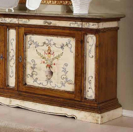 MOBILI-2G---MADIA-CREDENZA-2-PORTE-ARTE-POVERA-LACCATO-DIPINTO/BASSANO-213-X-54-X-H.-109