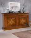 MOBILI-2G---MADIA-CREDENZA-2-PORTE-IN-LEGNO-INTARSIATA-TINTA-NOCE-L.215-P.54-H.122