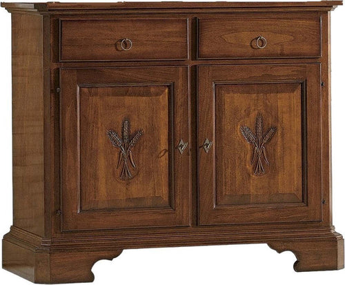 MOBILI-2G---MADIA-CREDENZA-2-PORTE-IN-LEGNO-MASSELLO-TINTA-NOCE-114X49X95