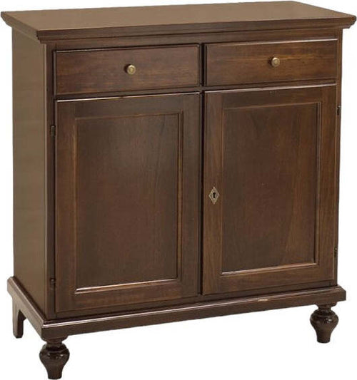 MOBILI-2G---Madia-credenza-2-porte-legno-massello-tinta-noce-90X45X94