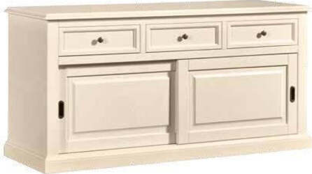 MOBILI-2G---MADIA-CREDENZA-2-PORTE-SCORREVOLI-LEGNO-AVORIO-L.157-P.53-H.78