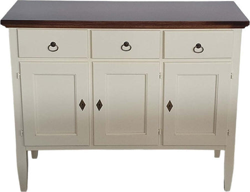 MOBILI-2G---Madia-Credenza-3-Ante-3-cassetti-shabby-Bicolore-Legno-105X42X82