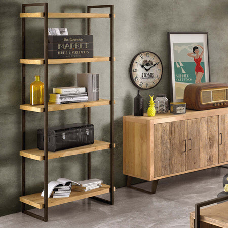 MOBILI-2G---MADIA-CREDENZA-3-ANTE-INDUSTRIAL-IN-LEGNO-MASSELLO-152X50X81