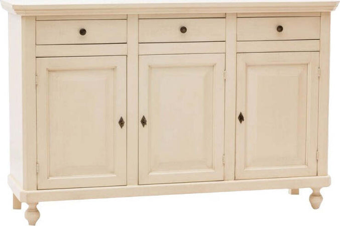 MOBILI-2G---Madia-credenza-3-ante-legno-shabby-chic-avorio150X43X98