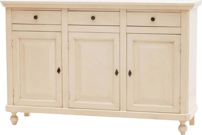 MOBILI-2G---Madia-credenza-3-ante-legno-shabby-chic-avorio150X43X98
