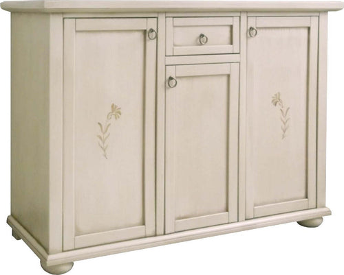 MOBILI-2G---MADIA-CREDENZA-3-PORTE-1-CASSETTO-AVORIO-PATINATO-L.120-P.40-H.88