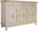 MOBILI-2G---MADIA-CREDENZA-3-PORTE-AVORIO-PATINATO-CON-DECORI-L.150-P.43-H.98