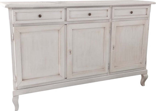MOBILI-2G---Madia-credenza-3-porte-legno-shabby-bianco-anticato-155x45x98