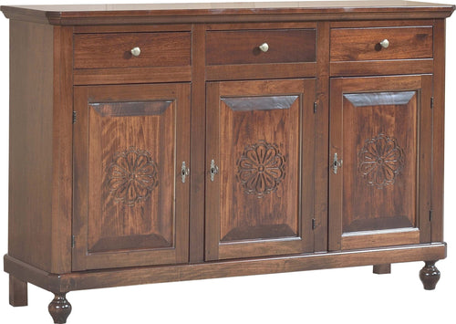 MOBILI-2G---MADIA-CREDENZA-3-PORTE-TINTA-NOCE-INTAGLIATA-L.150-P.43-H.98