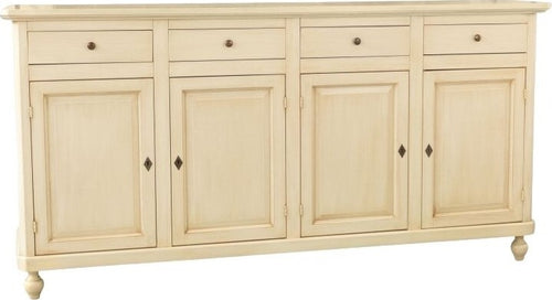 MOBILI-2G---Madia-credenza-4-ante-4-cassetti-legno-shabby-avorio-196X43X98H