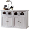 MOBILI-2G---MADIA-CREDENZA-4-PORTE-4-CASSETTI-LEGNO-BIANCO-130X50X86