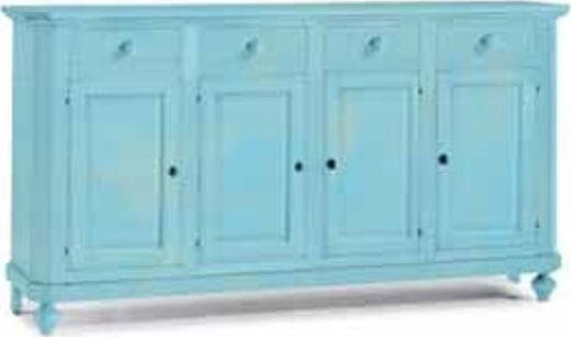 MOBILI-2G---MADIA-CREDENZA-4-PORTE-IN-LEGNO-SHABBY-CHIC-AZZURRO-CONSUMATO-196X43X96