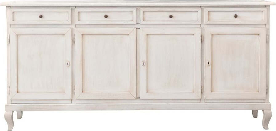 MOBILI-2G---Madia-credenza-4-porte-legno-shabby-bianco-anticato-205x45x98
