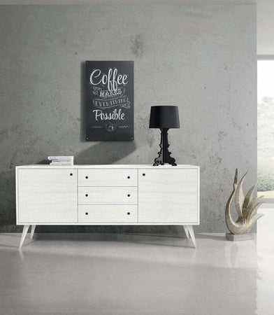 MOBILI-2G---MADIA-CREDENZA-ABETE-SPAZZOLATO-BIANCO-185X50X84
