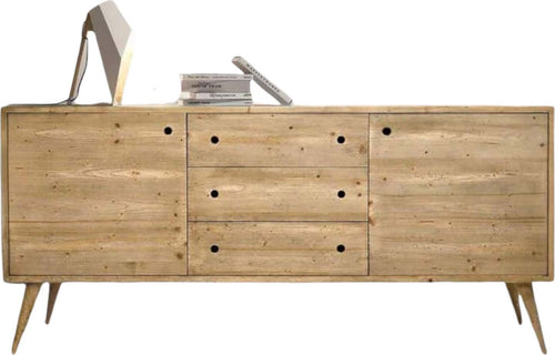 MOBILI-2G---MADIA-CREDENZA-ABETE-SPAZZOLATO-NATURALE-185X50X84