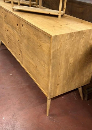 MOBILI-2G---MADIA-CREDENZA-ABETE-SPAZZOLATO-NATURALE-185X50X84