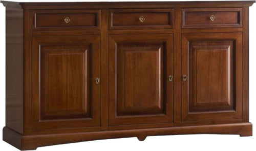 MOBILI-2G---MADIA-CREDENZA-ARTE-POVERA-3-PORTE-LEGNO-TINTA-NOCE-170x46x96