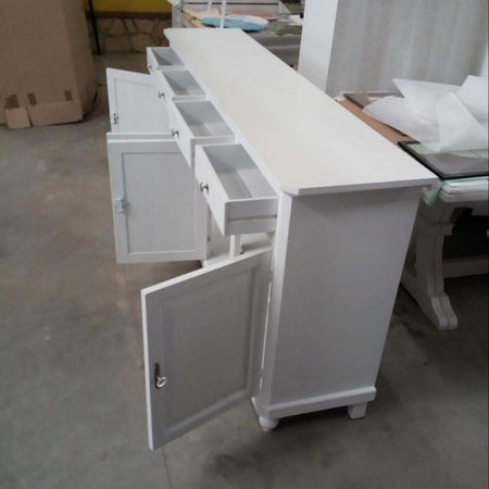 MOBILI-2G---MADIA-CREDENZA-ARTE-POVERA-4-ANTE-LEGNO-BIANCO-196X43X98H