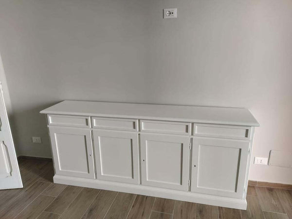MOBILI-2G---MADIA-CREDENZA-ARTE-POVERA-4-PORTE-LEGNO-BIANCO-205X42X86