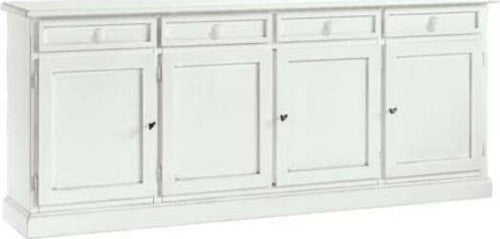 MOBILI-2G---MADIA-CREDENZA-ARTE-POVERA-4-PORTE-LEGNO-BIANCO-205X42X86