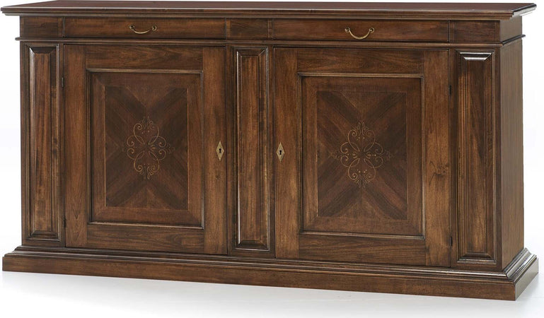 MOBILI-2G---MADIA-CREDENZA-ARTE-POVERA-IN-LEGNO-2-ANTE-TINTA-NOCE-L.213-P.55-H.110
