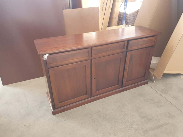 MOBILI-2G---MADIA-CREDENZA-ARTE-POVERA-IN-LEGNO-3-PORTE-TINTA-NOCE-156x42x85