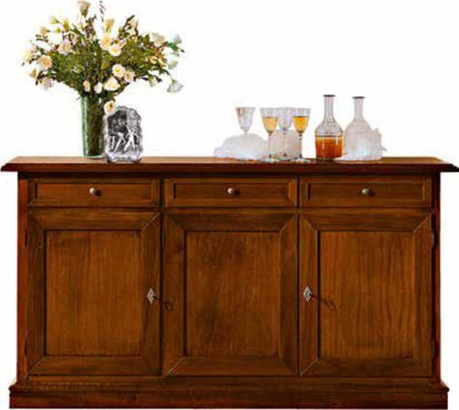MOBILI-2G---MADIA-CREDENZA-ARTE-POVERA-IN-LEGNO-3-PORTE-TINTA-NOCE-156x42x85