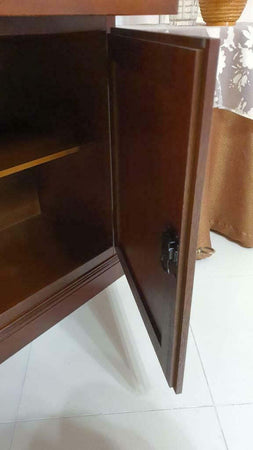 MOBILI-2G---MADIA-CREDENZA-ARTE-POVERA-IN-LEGNO-3-PORTE-TINTA-NOCE-156x42x85