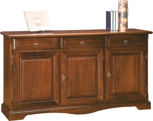 MOBILI-2G---MADIA-CREDENZA-ARTE-POVERA-IN-LEGNO-TINTA-NOCE-L.156-P.42-H.85