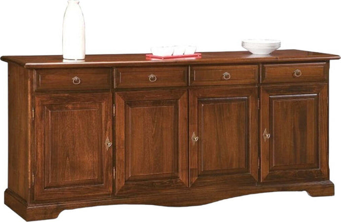 MOBILI-2G---MADIA-CREDENZA-ARTE-POVERA-LEGNO-TINTA-NOCE-L.205-P.42-H.85