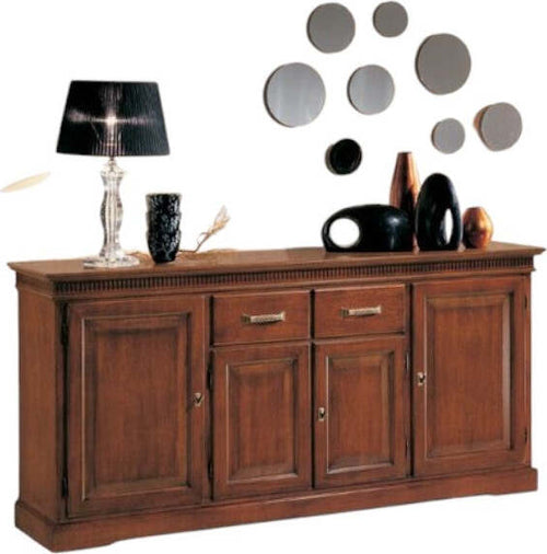 MOBILI-2G---Madia-credenza-classica-4-porte-legno-tinta-noce-200X47X96