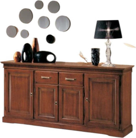 MOBILI-2G---Madia-credenza-classica-4-porte-legno-tinta-noce-200X47X96