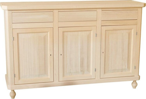 MOBILI-2G---MADIA-CREDENZA-GREZZA-IN-LEGNO-3-ANTE-3-CASSETTI-L.150-P.43-H.98