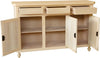 MOBILI-2G---MADIA-CREDENZA-GREZZA-IN-LEGNO-3-ANTE-3-CASSETTI-L.150-P.43-H.98